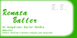 renata baller business card